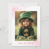 Onze kleine liefje wordt één verjaardag kaart (Achterkant)