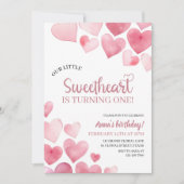 Onze kleine liefje wordt één verjaardag kaart (Voorkant)