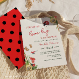 Onze Kleine Lieve Bug Ladybug Meisje Baby Shower Kaart