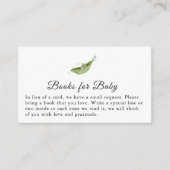 Onze kleine lieve erwt op weg Baby shower boek Informatiekaartje (Voorkant)