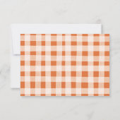 Onze kleine lieve pompoen 1e verjaardag RSVP kaart (Achterkant)