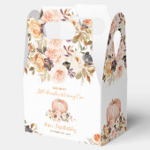 Onze kleine lieve pompoen verjaardag rustieke bloe bedankdoosjes (Geopend)