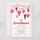 Onze kleine lieve Valentijn 1e verjaardagsfeestje Kaart (Voorkant)