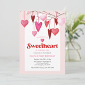 Onze kleine lieve Valentijn 1e verjaardagsfeestje Kaart (Staand voorkant)