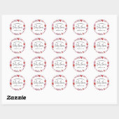 Onze kleine lieve Valentijn harten Baby shower Ronde Sticker (Vel)