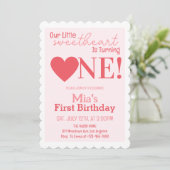 Onze kleine lieverd eerste 1e verjaardagsfeestje kaart (Staand voorkant)