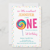 Onze kleine lieverd Lollipop 1e verjaardag Kaart (Voorkant)