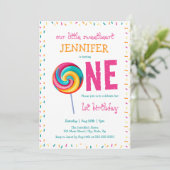 Onze kleine lieverd Lollipop 1e verjaardag Kaart (Staand voorkant)