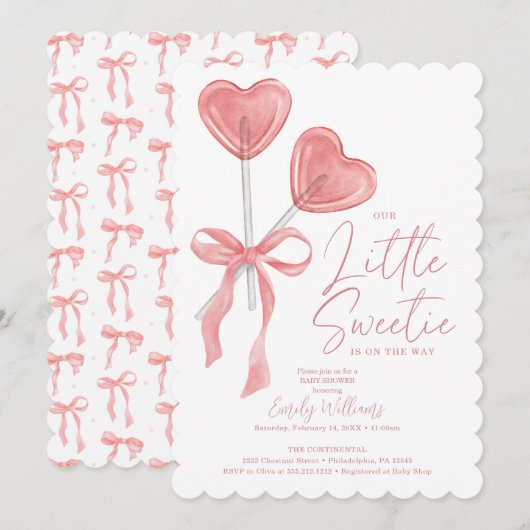 Onze kleine lieverd Valentijn Baby shower uit te n Kaart (Voorkant / Achterkant)