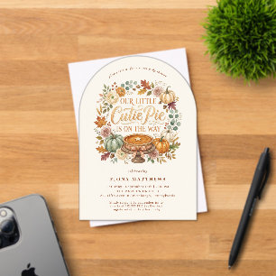 Onze Kleine Malle Schat Herfst Pompoen Baby Shower Acryl Uitnodigingen