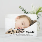 Onze kleine Man Baby Boy Foto geboorteaankondiging Aankondiging (Staand voorkant)