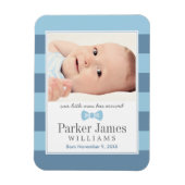 Onze kleine Man Blue Boy Fotoaankondiging Magneet (Verticaal)