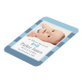 Onze kleine Man Blue Boy Fotoaankondiging Magneet (Linkerzijde)