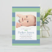 Onze kleine Man groene leisteen knappe baby jongen Aankondiging (Staand voorkant)