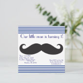 Onze kleine Man Mustache Birthday-uitnodigingen Kaart (Staand voorkant)