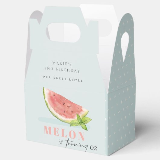 Onze kleine meloen blauw elke dag van de zondag bedankdoosjes (Geopend)
