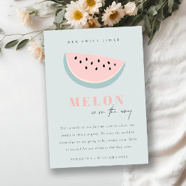 Onze kleine Melon Aqua Blue Boy aankondiging beves