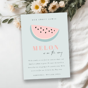 Onze kleine Melon Aqua Blue Boy aankondiging beves