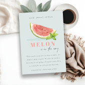 Onze kleine Melon Mint Blue Boy aankondiging beves