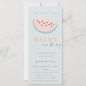 Onze kleine Melon Pastel Aqua Blue Baby shower Kaart (Voorkant)