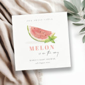 Onze kleine Melon Red Waterverf Baby shower Servet