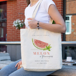 Onze kleine Melon Red Waterverf Baby shower Tote Bag