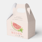 Onze kleine Melon Waterverf blush Baby shower Bedankdoosjes (Achterkant)