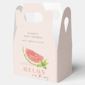 Onze kleine Melon Waterverf blush Baby shower Bedankdoosjes (Geopend)