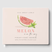 Onze kleine Melon Waterverf blush Baby shower Gastenboek (Voorkant)