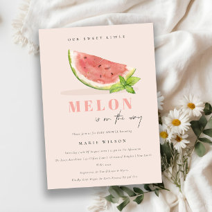 Onze kleine Melon Waterverf blush Baby shower Kaart