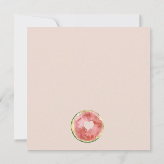 Onze kleine Melon Waterverf blush Baby shower Kaart (Achterkant)