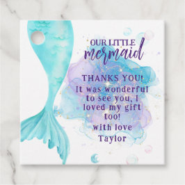 Onze kleine Mermaid Foto Birthday Party Bedankjes Labels