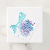 Onze kleine Mermaid Foto Birthday Party Bedankjes Labels (In situ)