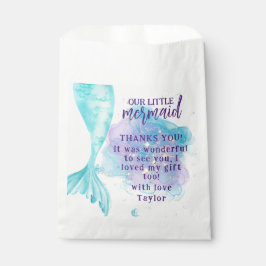 Onze kleine Mermaid Foto Birthday Party Bedankzakje