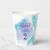 Onze kleine Mermaid Foto Birthday Party Papieren Bekers (Achterkant)