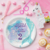 Onze kleine Mermaid Foto Birthday Party Papieren Bordje (Feest)