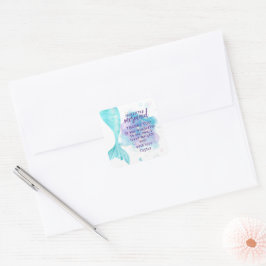 Onze kleine Mermaid Foto Birthday Party Vierkante Sticker