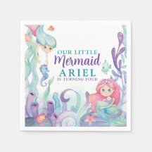 Onze kleine Mermaid Paper Party Napkins