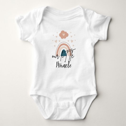 Onze kleine Mirakel Boho waterverf Rainbow Baby Bo Romper (Voorkant)