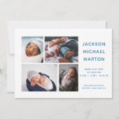 Onze kleine mirakel-handbekisting fotogeboorte aankondiging (Achterkant)