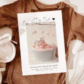 Onze kleine moderne geboorteaankondiging aankondiging