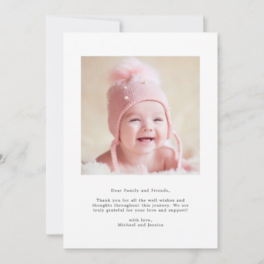 Onze kleine moderne geboorteaankondiging aankondiging (Achterkant)