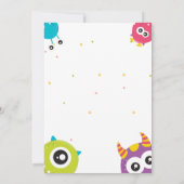 Onze kleine Monster Baby Boy Eerste Verjaardag Sch Kaart (Achterkant)