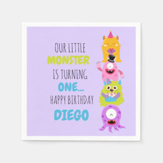 Onze kleine monster draait om een Napkins Servet