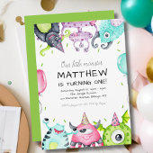 Onze kleine Monster Kind's 1e verjaardagsfeestje Kaart