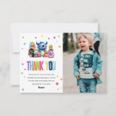 Onze kleine monster verjaardag bedankkaart (Voorkant)