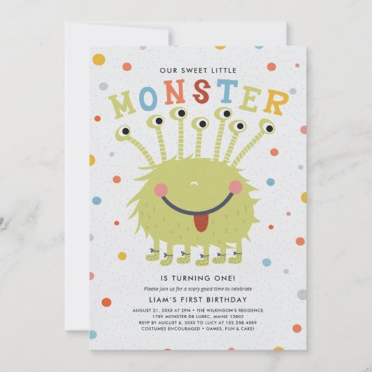 Onze Kleine Monster Verjaardag Kaart (Voorkant)