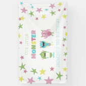 Onze kleine monster verjaardag spandoek (Verticaal)