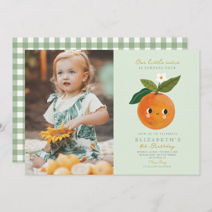 Onze Kleine Moppie Oranje Eerste Verjaardag Foto Kaart