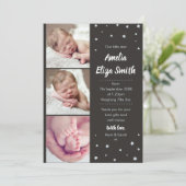 Onze kleine nieuwe baby bedankt je creditcard aankondiging (Staand voorkant)